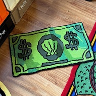 Cross-Border Imitation Cashmere Dollar Banknote Carpet Bedroom Creative Thickened Skin-Friendly Beds