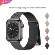 MJSHUN Milanese Loop Magnetic Band for Apple Watch Series Ultra 11/10/9/8/7/6/5/4/3/2/1/SE Stainless