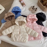 Winter SeasonJacket for Children, Kid's Life Jacket, Plain Bare, Super Warm Bear Earrings for Childr