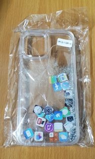 iPhone 12 Pro 透明保護殼 App圖示閃粉流沙