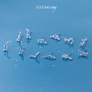 1000earring 925 Sterling Silver Zodiac Constellation Stud Earrings - Silver