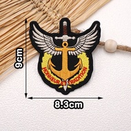 [Custom Velcro patch] AE.French Vintage Anchor Sword Wings Embroidery 3D Velcro Patch /Badges/armban