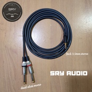 kabel jack 3,5mm stereo to dual akai mono - 2 meter