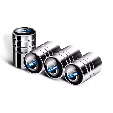 4Pcs/Set Car Wheel Tire Valve Caps Metal Stem Cover For Volvo XC90 S60 V40 XC60 S80 S40 V50 S90 T6 V