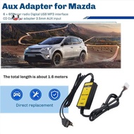 A10E-6 + 6PIN Car Radio Digital USB MP3 Interface CD Changer Adapter With 3.5Mm AUX In Input For TOY