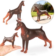 Children solid simulation animal model Doberman toy ornament