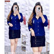 KEMEJA 777.01F/O1H/OIC WOMEN'S TOP SHIRT SOFT JEANS BANGKOK