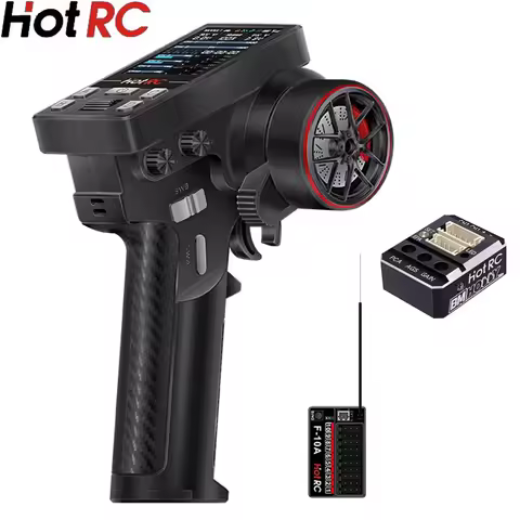 HotRC CT-10B 10Ch 2.4Ghz RC Transmitter CT10B F-10A Receiver for Climbing Drift Vehicle RC Car Truck