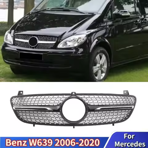 For Mercedes-Benz W639 Viano/Vito 2006-2010Front Bumper Grille Hood Tuning Racing Grill Guard Protec
