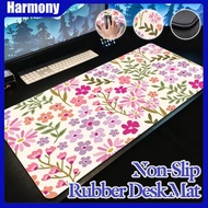 30*80/40*90cm Vintage Floral Pattern Mouse Pad Easy Clean Desk Mat Non-Slip Gaming Mats Table Mat