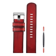 Diesel Watch Band Retro Calfskin Genuine Leather with Silver-Buckle Suitable for Men's Diesel Watche