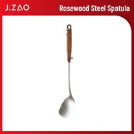 Wok Spatula Stainless Steel, Wide Metal Spatula with Hollow Long Handle Wok Utensils,Silver