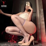 Bird Peeping Moon Sexy Stockings Sexy Aurora Silky Oily Stockings Ultra-Thin See-Through High Tube O