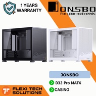 Flexi tech Jonsbo D32 Pro MATX  casing - WHITE/black