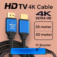 25 Meter / 30 Meter With IC Booster18Gbps 24k Gold Plated Cable HDMI 4k Male-Male HDTV Cable 2.0 4k 