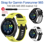 Band Compatible with Garmin Forerunner 965 Watch - Soft Silicone Replacement Watch Band Strap for 96