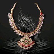 Amman Jewellery Set White Stone