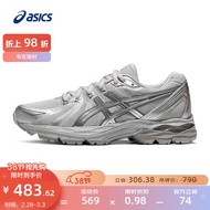 亚瑟士ASICS缓震跑鞋女鞋网面跑步鞋耐磨运动鞋 GEL-FLUX CN 灰色/银色 39
