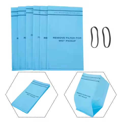 8pcs Filter Bags And Bands For Craftsman 9-16949 9-38737 For MultiFit VF2000 For Shop Vac 2-2.5 Gall