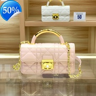 Quality High-end D Brand Ange Handbag Elegant Fashion Womens Bag Cowhide Large Rattan Pattern CD Buc