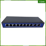 [Wishshopehhh] 9 Port 10/100Mbps 8 POE Port & 2 Uplink Power Over Ethernet Switch Adapter New