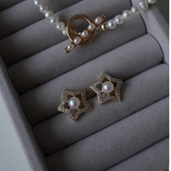 Pearly Dolly Akoya pearl drop earrings with vibrant stones