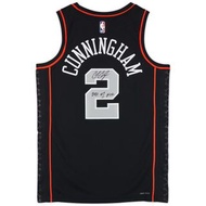 Cade Cunningham Detroit Pistons Autographed Nike Black 2023-24 City Swingman Jersey with "2021 #1 Pi
