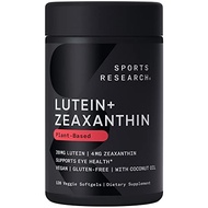 Sports Research Lutein and Zeaxanthin Capsules - 120 Veggie Softgels