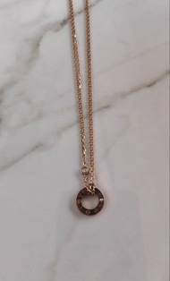 （with receipt)Cartier love 2 diamond rose gold necklace 卡地亞玫瑰金頸鏈