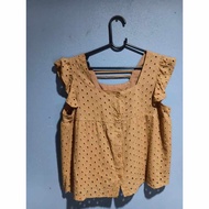 FF06993 Fashion Clothes Embroidery Pattern Brown Bust 34 Inches