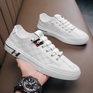 Men's sneakers, two-color H-shaped leather shoes - CK201