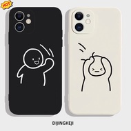 Funny Knock On The Head Pattern Apple 14 Couple Phone Case iPhone13 Protective All-Inclusive Lens Silicone Soft iphone 6 6S 11 XR XS Plus 12mini