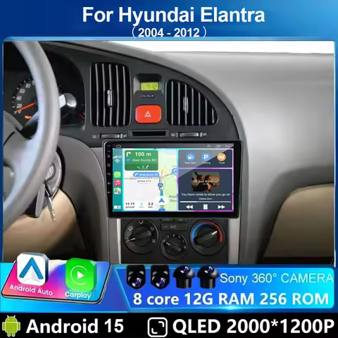 Android15 Carplay DSP For Hyundai Elantra 2004~2012 GPS Navigation Android Car Radio Multimedia Play