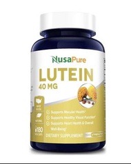美國NusaPure Lutein高含量葉黃素40毫克，180 粒膠囊(適合素食者）
