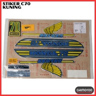 Honda C70 C70 Yellow Striping Sticker
