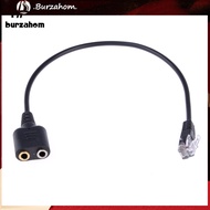 BUR_ DOONJIEY 2/35mm to RJ9/RJ10 Mic/Headset Adapter Cable for Office Phone