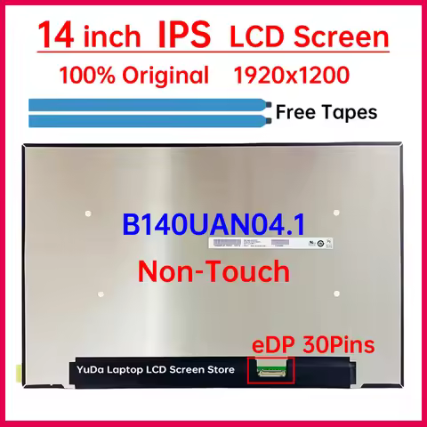 14 Inch Laptop LCD Screen B140UAN04.1 Display Matrix Panel Replacement WUXGA 1920x1200 IPS 45% NTSC 