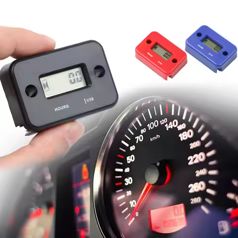 Waterproof Digital Hour Meter LCD Display Portable Engine Gauge Hour Meter For Motorcycle/Boat Engin