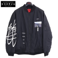 Hugo Black 街頭藝術圖案飛行員外套 XL