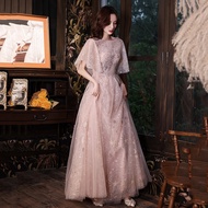 EAGLELY Formal Event Bling Bling Sequins Glitter Pink Evening Dress  Women 2024 Elegant Classy Ball 