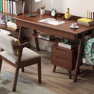 ONE - 北歐實木組合(120cm桌+椅+床頭櫃)胡桃色