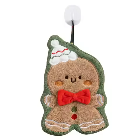 Water Absorption Christmas Hand Towels Quick-drying Hanging Christmas Tree Handkerchiefs Coral Fleec