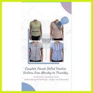 ▧ ▩ ℗ Fabric For Deped Teacher Female Uniform Complete Set