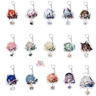 Honkai Game Star Rail Dan Heng Bronya Rand Asta Herta Himeko Imbitor Lunae Figure Pendant Keychain