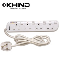 Khind 4 Way/Gang Trailing Socket (Extension Cord) LN8134W (SIRIM)