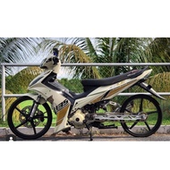 YAMAHA LC135 cover set Lc v1 -v7cream white custom black gold3D OVERLAP