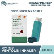 Ventolin Inhaler 100 Mcg 200 Doses / Obat Asma Inhaler