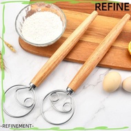 REFINEMENT 13" Oak Handle  Flour Mixer Kitchenware Flour Beater Flour Mixer