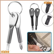 ELAINE Screwdriver Keychain, Practical Multifunctional Key Ring Pendant,  Portable EDC Stainless Ste