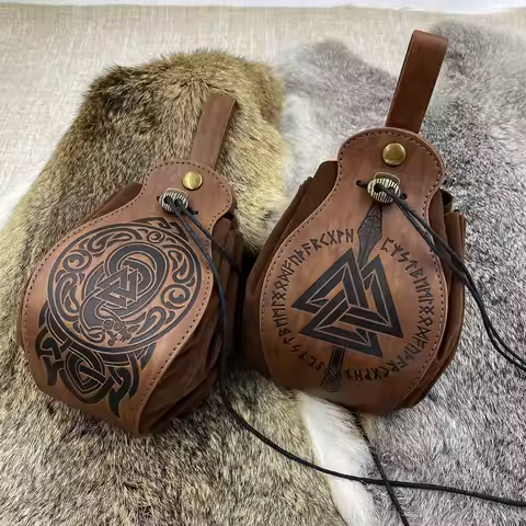 Portable Celtic Patterns DND Dice Bag Tray - Celtic Patterns Drawstring Pouch for D&D RPG Tabletop G